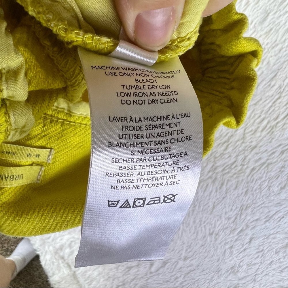 Urban Outfitters Yellow High-Waist Cotton Capris - Picture 6 of 14